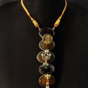 MultiColor Kundan Long Pendant Necklace