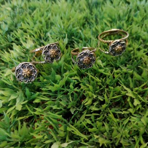 Floral Toe Ring Set