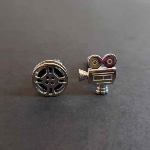 Lights Camera Action Cuff-Links Button,