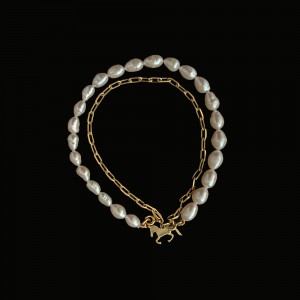Moti & Chain Bracelet